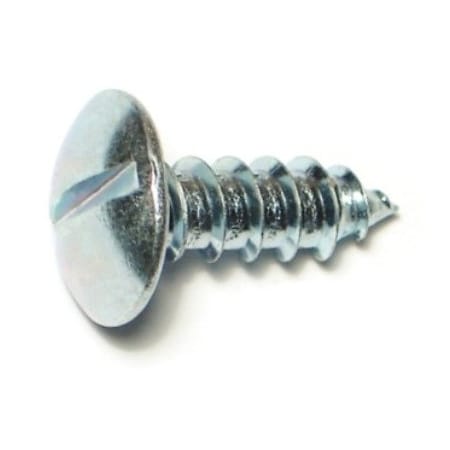 Midwest Fastener Sheet Metal Screw, #14 x 3/4 in, Zinc Plated Steel Round Head Slotted Drive, 10 PK 67016